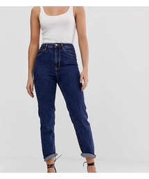 Stradivarius mom jean with stretch in blue