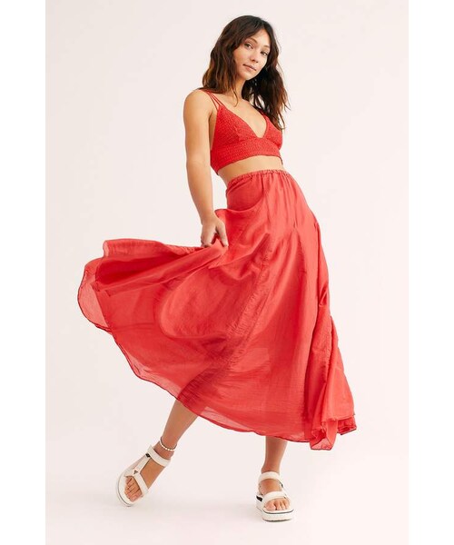 CP SHADES（シーピーシェイズ）の「Cp Shades Lily Cotton Silk Maxi Skirt（スカート・レディース・Brown/Gray/Red/Pink/Beige・XS/S/M/L）」の5枚目の写真