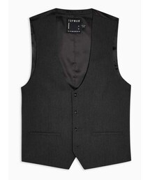Topman Mens Grey Gray Slim Fit Five Button Suit Waistcoat