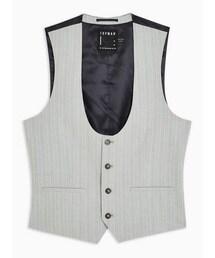 Topman Mens Grey Gray Pinstripe Super Skinny Fit Suit Waistcoat