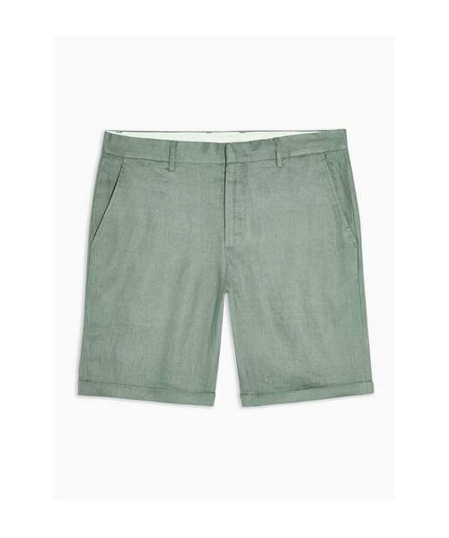 Selected （）の「Mens Selected Homme Green Linen Shorts（その他パンツ）」 WEAR