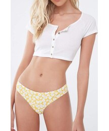 Forever 21 Floral Print Seamless Thong Panty