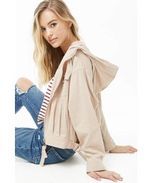 Forever 21 Zip Front Hooded Jacket