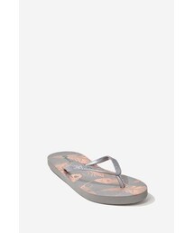 Forever 21 Feather Graphic Thong Flip Flops