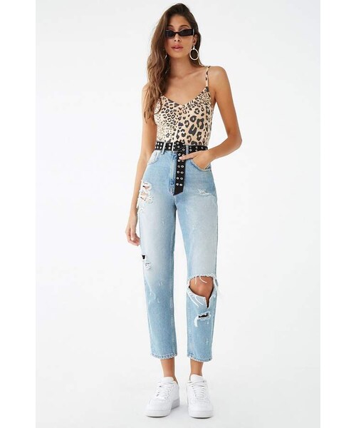 FOREVER 21（フォーエバー トゥエンティーワン）の「Forever 21 Leopard Print Cami（キャミソール・レディース・Pink/Beige・Small/Medium/Large）」の4枚目の写真