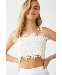Forever 21 Daisy Lace Crop Cami