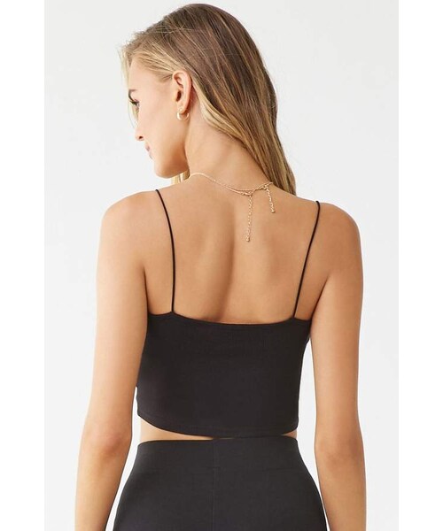 FOREVER 21（フォーエバー トゥエンティーワン）の「Forever 21 Ribbed Cropped Cami（キャミソール・レディース・Black/White/Blue/Green/Red/Pink・Large/X-large）」の11枚目の写真
