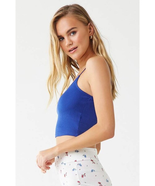 FOREVER 21（フォーエバー トゥエンティーワン）の「Forever 21 Ribbed Cropped Cami（キャミソール・レディース・Black/White/Blue/Green/Red/Pink・Large/X-large）」の10枚目の写真