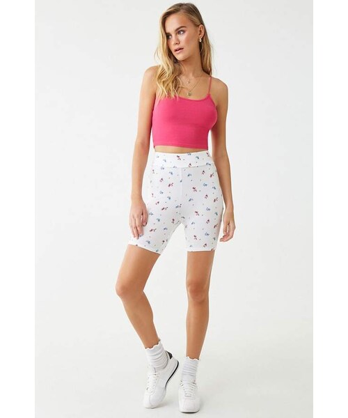 FOREVER 21（フォーエバー トゥエンティーワン）の「Forever 21 Ribbed Cropped Cami（キャミソール・レディース・Black/White/Blue/Green/Red/Pink・Large/X-large）」の22枚目の写真