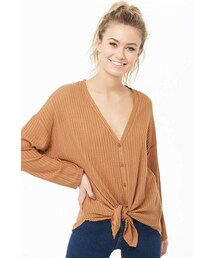 Forever 21 Knotted Button-Front Top