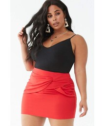 Forever 21 Plus Size Twist-Front Mini Skirt