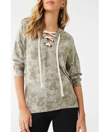 Forever 21 Tie-Dye Lace-Up Hoodie