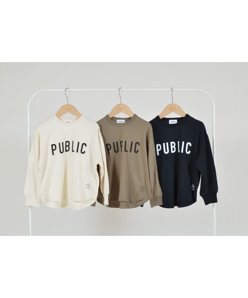 cache cache（カシュ カシュ）の「GENERATOR 　PUBLIC　L/S　Tシャツ（アッシュカーキ）（Tシャツ/カットソー・キッズ・その他）」の2枚目の写真