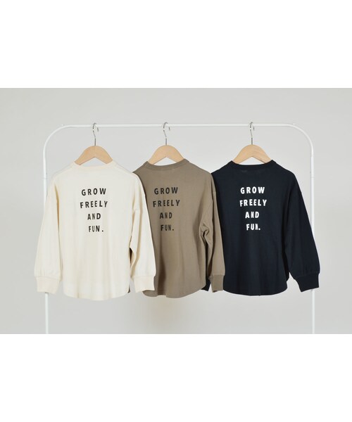 cache cache（カシュ カシュ）の「GENERATOR 　PUBLIC　L/S　Tシャツ（アッシュカーキ）（Tシャツ/カットソー・キッズ・その他）」の3枚目の写真