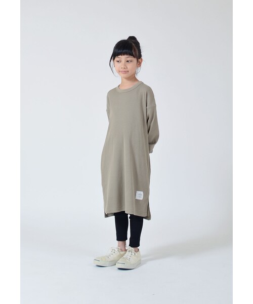 cache cache（カシュ カシュ）の「GENERATOR　ワッフル　ワンピース（アッシュグレー）（ワンピース・キッズ・その他）」の3枚目の写真