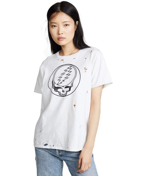 R13(アールサーティーン)の「R13 Steal Your Face Distressed Boy Tee(Tシャツ/カットソー・レディース・White・XS)」の3枚目の写真