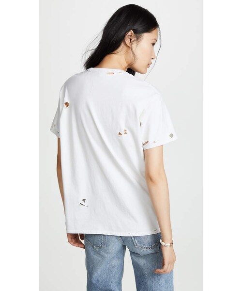 R13(アールサーティーン)の「R13 Steal Your Face Distressed Boy Tee(Tシャツ/カットソー・レディース・White・XS)」の5枚目の写真