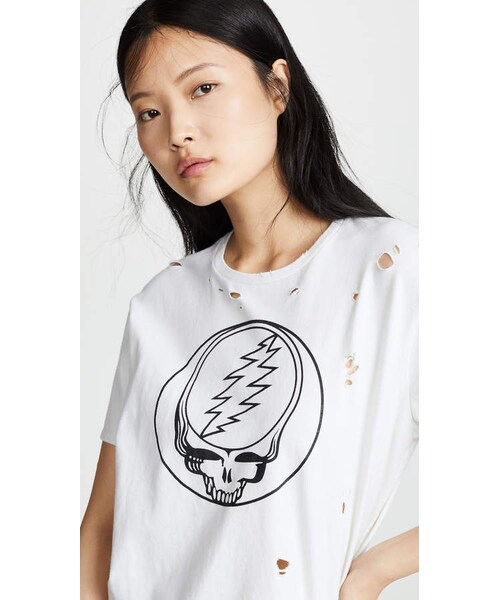 R13(アールサーティーン)の「R13 Steal Your Face Distressed Boy Tee(Tシャツ/カットソー・レディース・White・XS)」の4枚目の写真