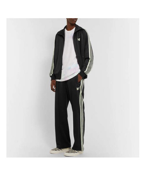 Needles(ニードルス)の「Needles Glittered Webbing-Trimmed Tech-Jersey Track Pants(その他パンツ・メンズ・Black・L/M/XL)」の3枚目の写真