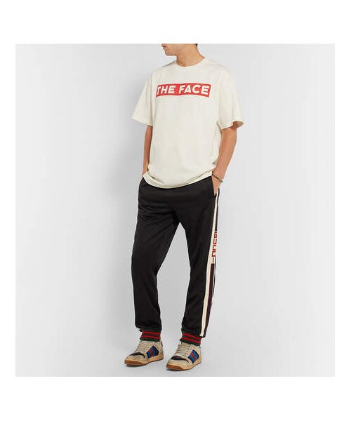 GUCCI（グッチ）の「Gucci Tapered Webbing-Trimmed Tech-Jersey Track Pants（その他パンツ・メンズ・Black・L/XL/M/XXL/S）」の3枚目の写真