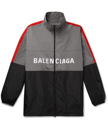 BALENCIAGA | Balenciaga Oversized Striped Logo-Print Ripstop And Shell Jacket(テーラードジャケット)
