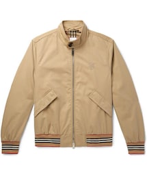 BURBERRY | Burberry Logo-Embroidered Cotton-Twill Bomber Jacket(テーラードジャケット)