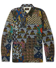 Beams Plus Camp-Collar Printed Seersucker Shirt Jacket
