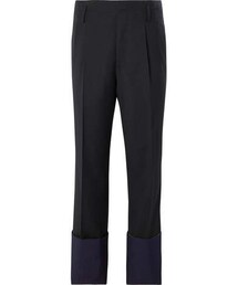 Lanvin Pleated Panelled Wool Trousers