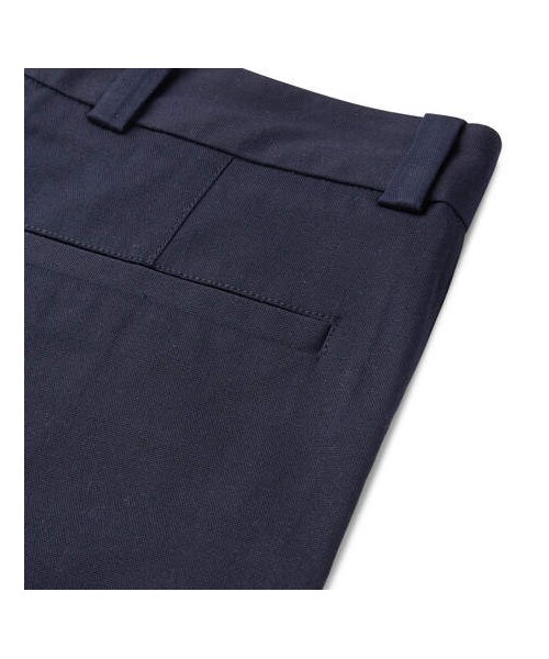 Acne Studios（アクネストゥディオズ）の「Acne Studios Cropped Pierre Pleated Stretch-Cotton Trousers（その他パンツ・メンズ・Blue・It50）」の5枚目の写真
