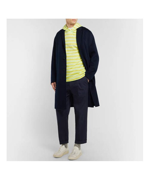 Acne Studios（アクネストゥディオズ）の「Acne Studios Cropped Pierre Pleated Stretch-Cotton Trousers（その他パンツ・メンズ・Blue・It50）」の4枚目の写真
