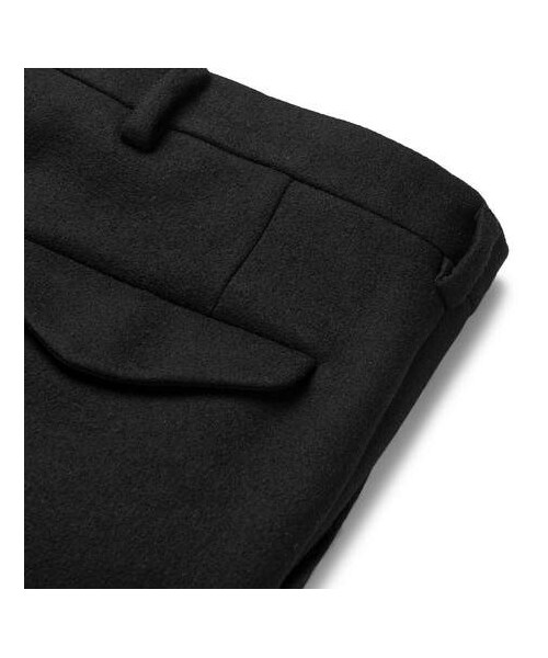 パンツ Archive PRADA wool baggy slacks black 国内発 PRADA ブラックウールブレンド ワイドレッグパンツ