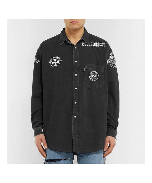 値下げ】SWUN embroidered shirts シャツ