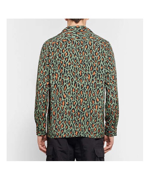WACKO MARIA（ワコマリア）の「Wacko Maria Camp-Collar Leopard-Print Cotton Shirt（シャツ/ブラウス・メンズ・Green・M/L）」の2枚目の写真