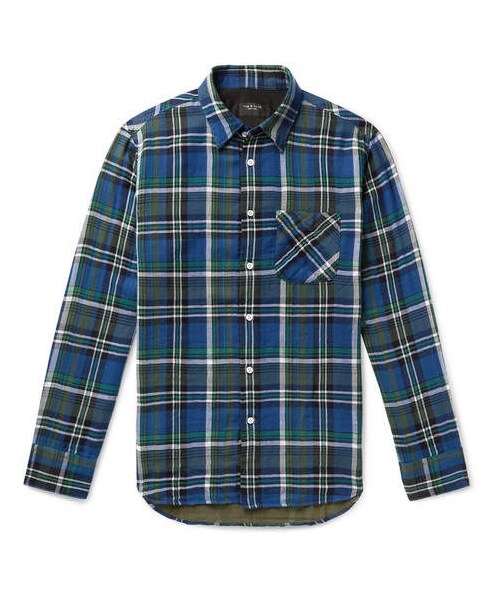 rag & bone(ラグアンドボーン)の「rag & bone Fit 3 Checked Cotton Shirt(シャツ/ブラウス・メンズ・Blue・XS/M/S/XXL/XL/L)」の1枚目の写真
