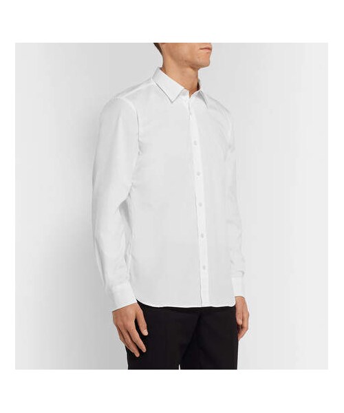 BURBERRY（バーバリー）の「Burberry Cotton-Blend Poplin Shirt（シャツ/ブラウス・メンズ・White・XL/S/L/M）」の5枚目の写真