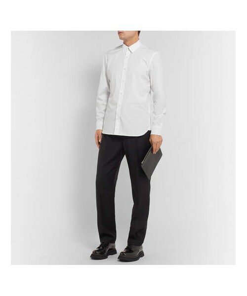 BURBERRY（バーバリー）の「Burberry Cotton-Blend Poplin Shirt（シャツ/ブラウス・メンズ・White・XL/S/L/M）」の4枚目の写真