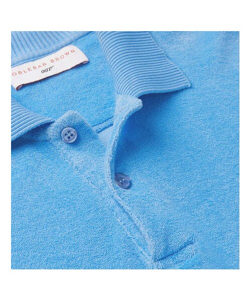 ORLEBAR BROWN 007 Dr. No ポロシャツ ライトブルー Orlebar Brown | Riviera 007 Ryder Dr. No Towelling Polo
