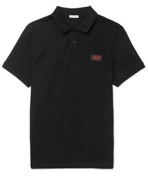 Moncler Slim-Fit Logo-Appliquéd Cotton-Piqué Polo Shirt