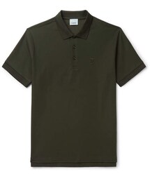 Burberry Slim-Fit Logo-Embroidered Cotton-Piqué Polo Shirt