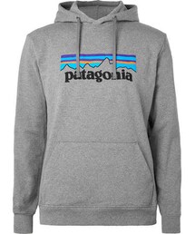 patagonia | Patagonia P-6 Logo Uprisal Printed Mélange Fleece-Back Jersey Hoodie(スウェット)
