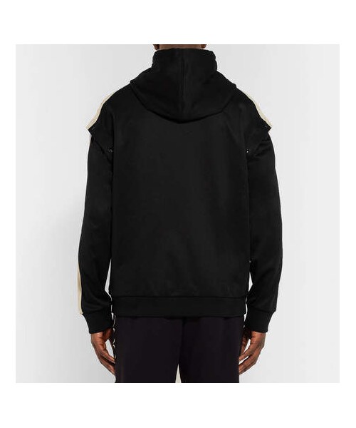 GUCCI（グッチ）の「Gucci Webbing-Trimmed Tech-Jersey Hoodie（スウェット・メンズ・Black・L/XL）」の2枚目の写真