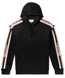 GUCCI | Gucci Webbing-Trimmed Tech-Jersey Hoodie(スウェット)