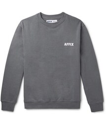 AFFIX Logo-Embroidered Fleece-Back Cotton-Jersey Sweatshirt