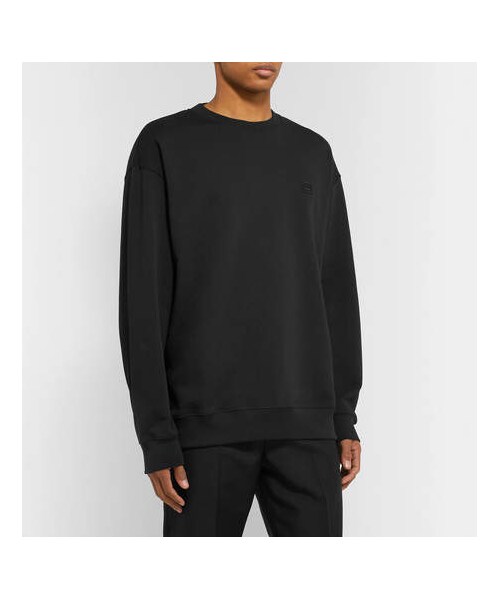 Acne Studios(アクネストゥディオズ)の「Acne Studios Forba Oversized Logo-Appliquéd Loopback Cotton-Jersey Sweatshirt(スウェット・メンズ・Black・XL/L/XS/M/S)」の5枚目の写真