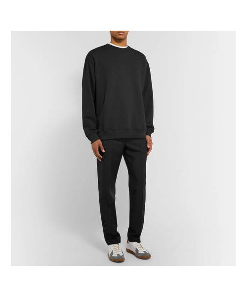 Acne Studios(アクネストゥディオズ)の「Acne Studios Forba Oversized Logo-Appliquéd Loopback Cotton-Jersey Sweatshirt(スウェット・メンズ・Black・XL/L/XS/M/S)」の2枚目の写真