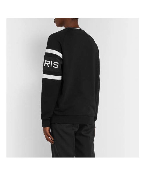 GIVENCHY(ジバンシイ)の「Givenchy Logo-Embroidered Striped Loopback Cotton-Jersey Sweatshirt(スウェット・メンズ・Black・XS/L/M/XXL/S/XL)」の5枚目の写真