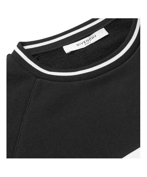 GIVENCHY(ジバンシイ)の「Givenchy Logo-Embroidered Striped Loopback Cotton-Jersey Sweatshirt(スウェット・メンズ・Black・XS/L/M/XXL/S/XL)」の4枚目の写真