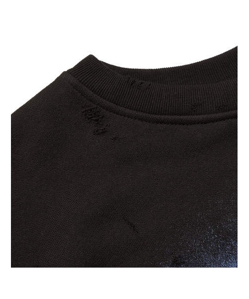 AMIRI(アミリ)の「AMIRI Distressed Printed Loopback Cotton-Jersey Sweatshirt(スウェット・メンズ・Black・M/XL/S/XS/L/XXL)」の4枚目の写真