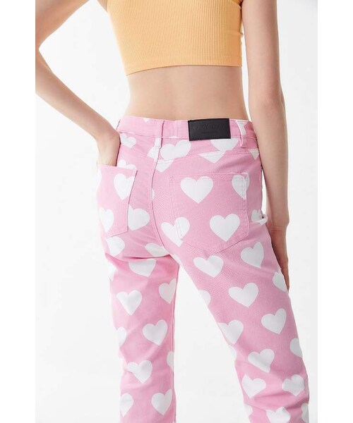 LAZY OAF（レイジーオーフ）の「Lazy Oaf All My Heart Straight Leg Jean（デニムパンツ・レディース・Pink・24/28/30）」の4枚目の写真