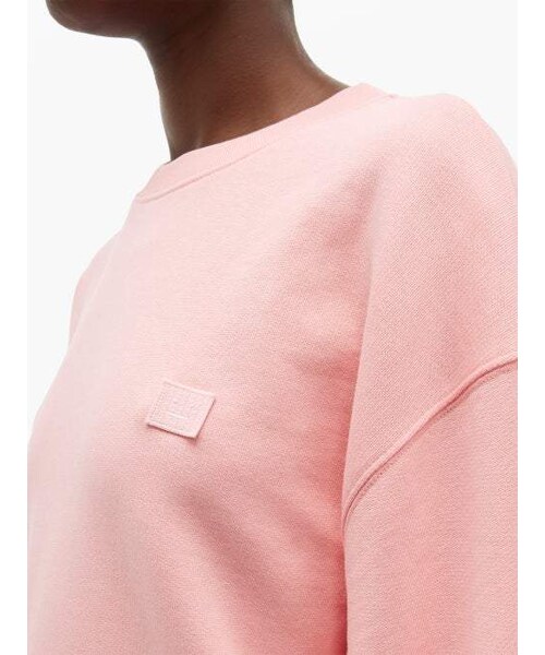 Acne Studios（アクネストゥディオズ）の「Acne Studios - Fairview Face Cotton Sweatshirt - Womens - Light Pink（スウェット・レディース・Pink・XXS/XS/S/M/L）」の3枚目の写真